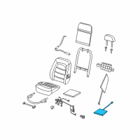 OEM 2004 Ford Explorer Seat Heater Cushion Diagram - 1L2Z-14D696-AB