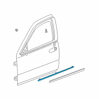 OEM 2000 Cadillac Seville Side Molding Diagram - 25682967