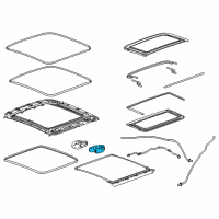 OEM Cadillac CTS Window Shade Motor Diagram - 23406661