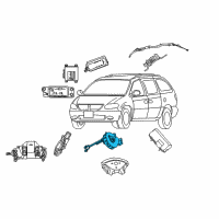 OEM 2003 Dodge Caravan Air Bag Clockspring Diagram - 5082050AC