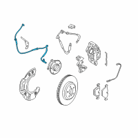 OEM 2010 BMW 550i Front Abs Wheel Speed Sensor Diagram - 34-52-6-782-099