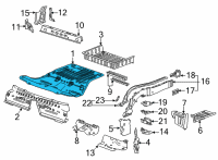 OEM 2020 Cadillac CT4 Center Floor Pan Diagram - 84508713