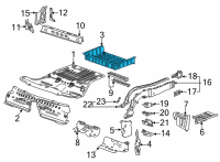 OEM Cadillac CT5 Rear Floor Pan Diagram - 84679940