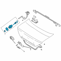 OEM 2003 Kia Spectra Trunk Key Sub Set Diagram - 0K2B176960B