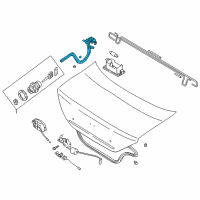 OEM 2000 Kia Sephia Hinge Assembly-Lid, RH Diagram - 0K2A152710
