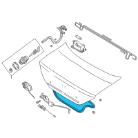 OEM 1999 Kia Sephia WEATHERSTRIP-Trunk Lid Diagram - 0K2A156951B