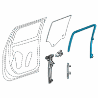 OEM 2020 GMC Sierra 1500 Run Weatherstrip Diagram - 84729897