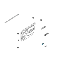 OEM 2005 Kia Rio Inside Door Handle Assembly, Right Diagram - 82620FD00008