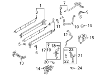 OEM Ford Water Pipe Clip Diagram - FL3Z-8B365-A