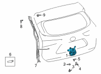 OEM 2022 Toyota Highlander Gate Lock Diagram - 69350-0E150
