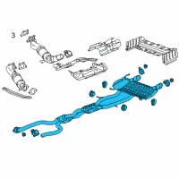 OEM 2015 Cadillac CTS Muffler & Pipe Diagram - 23328474