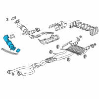 OEM 2015 Cadillac ATS Converter & Pipe Diagram - 22985634