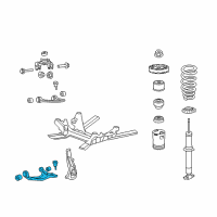 OEM 2008 Cadillac CTS Front Lower Control Arm Assembly Diagram - 20804093