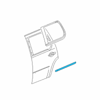 OEM 2014 Cadillac Escalade Molding Asm-Rear Side Door *Service Primer Diagram - 22756755