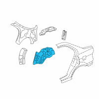 OEM 1996 Honda Civic Wheelhouse, L. RR. Diagram - 64730-S04-901ZZ