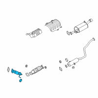 OEM Kia Forte Koup Front Exhaust Pipe Diagram - 286101M300