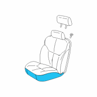 OEM Chrysler Sebring Front Seat Cushion Diagram - 1DA201DVAA