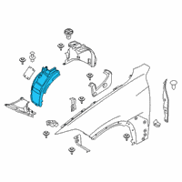 OEM BMW X5 Wheel Arch Cover, Front Sect Diagram - 51-71-7-424-906