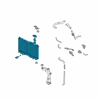 OEM 2003 Honda Civic Radiator Diagram - 19010-PZA-A52