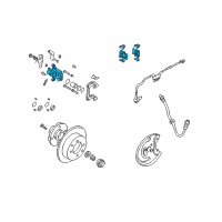 OEM 2003 Hyundai Tiburon Rear Disc Brake Pad Kit Diagram - 58302-2DA00