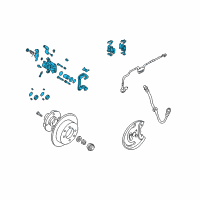 OEM Hyundai Tiburon Brake Assembly-Rear Wheel, RH Diagram - 58230-2C520