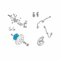 OEM 2001 Hyundai Elantra Rear Wheel Hub Assembly Diagram - 52710-2D100