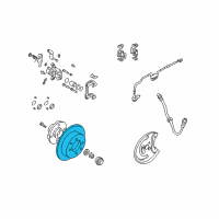 OEM 1998 Hyundai Tiburon Disc-Rear Brake Diagram - 58411-29310