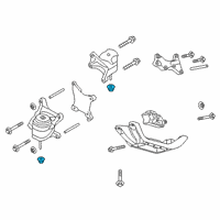 OEM 2022 Ford Police Interceptor Utility Axle Beam Nut Diagram - -W717521-S440