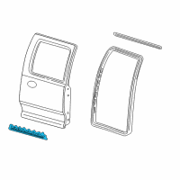 OEM 2002 Lincoln Blackwood Lower Weatherstrip Diagram - 2C6Z-16253A24-AA