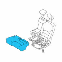 OEM 2021 Infiniti QX50 Cushion Assy-Rear Seat, LH Diagram - 88350-5NB8C