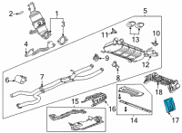 OEM Cadillac CT5 Heat Shield Diagram - 84922425