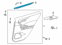 OEM 2022 Toyota Corolla Cross Belt Weatherstrip Diagram - 68173-0A050