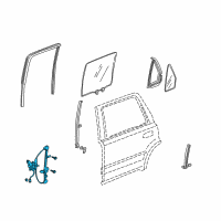 OEM 2003 Honda CR-V Regulator, Left Rear Door Power Diagram - 72750-S9A-013