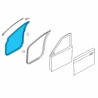 OEM 2018 Hyundai Santa Fe Weatherstrip Assembly-Front Door Side LH Diagram - 82130-2W000