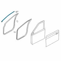 OEM 2018 Hyundai Santa Fe Weatherstrip-Door Opening Upper, RH Diagram - 82160-2W000