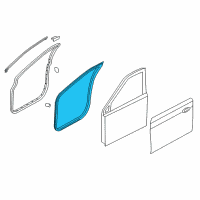 OEM 2013 Hyundai Santa Fe Weatherstrip-Front Door Body Side LH Diagram - 82110-2W000-RYN