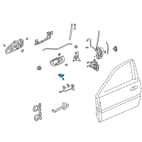 OEM 1999 Honda Accord Cylinder, Driver Side Door Diagram - 72185-S84-A21