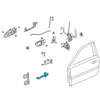 OEM 1999 Acura TL Checker, Left Front Door Diagram - 72380-S84-A01