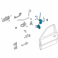 OEM Honda Accord Lock Assembly, Left Front Door Power Diagram - 72150-S84-A02