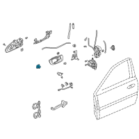 OEM Honda Switch Assy., Auto Door Lock *NH284L* (LIGHT QUARTZ GRAY) Diagram - 35380-S84-A01ZB