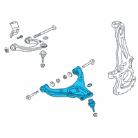 OEM Ford Lower Control Arm Diagram - KB3Z-3078-A