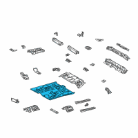 OEM Scion xB Front Floor Pan Diagram - 58111-52916