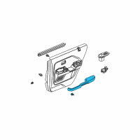 OEM 2003 Honda Pilot Armrest Assembly, Left Rear Door (Dark Fern) (Leather) Diagram - 83783-S9V-A21ZA