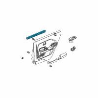 OEM 2008 Honda Pilot Weatherstrip, R. RR. Door (Inner) Diagram - 72835-S9V-A00