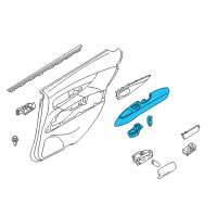 OEM 2019 Infiniti Q70 Rear Door Grip Assembly, Left Diagram - 82941-1MA1C