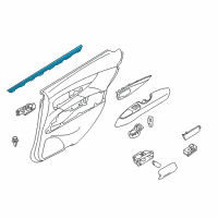 OEM Infiniti Q70 Seal-Rear Door Inside, RH Diagram - 82834-1MA0A