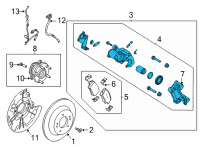 OEM 2022 Hyundai Elantra CALIPER Kit-RR Brake, LH Diagram - 58310-AAA40