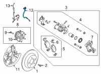 OEM 2022 Hyundai Elantra Hose-Rear Wheel LH Diagram - 58737-AB400
