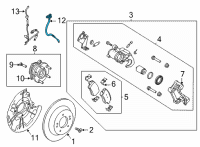 OEM 2022 Hyundai Elantra Hose-Rear Wheel RH Diagram - 58738-AA400