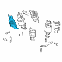 OEM Acura TLX Cover B, Front Primary Converter Diagram - 18121-RV0-A00